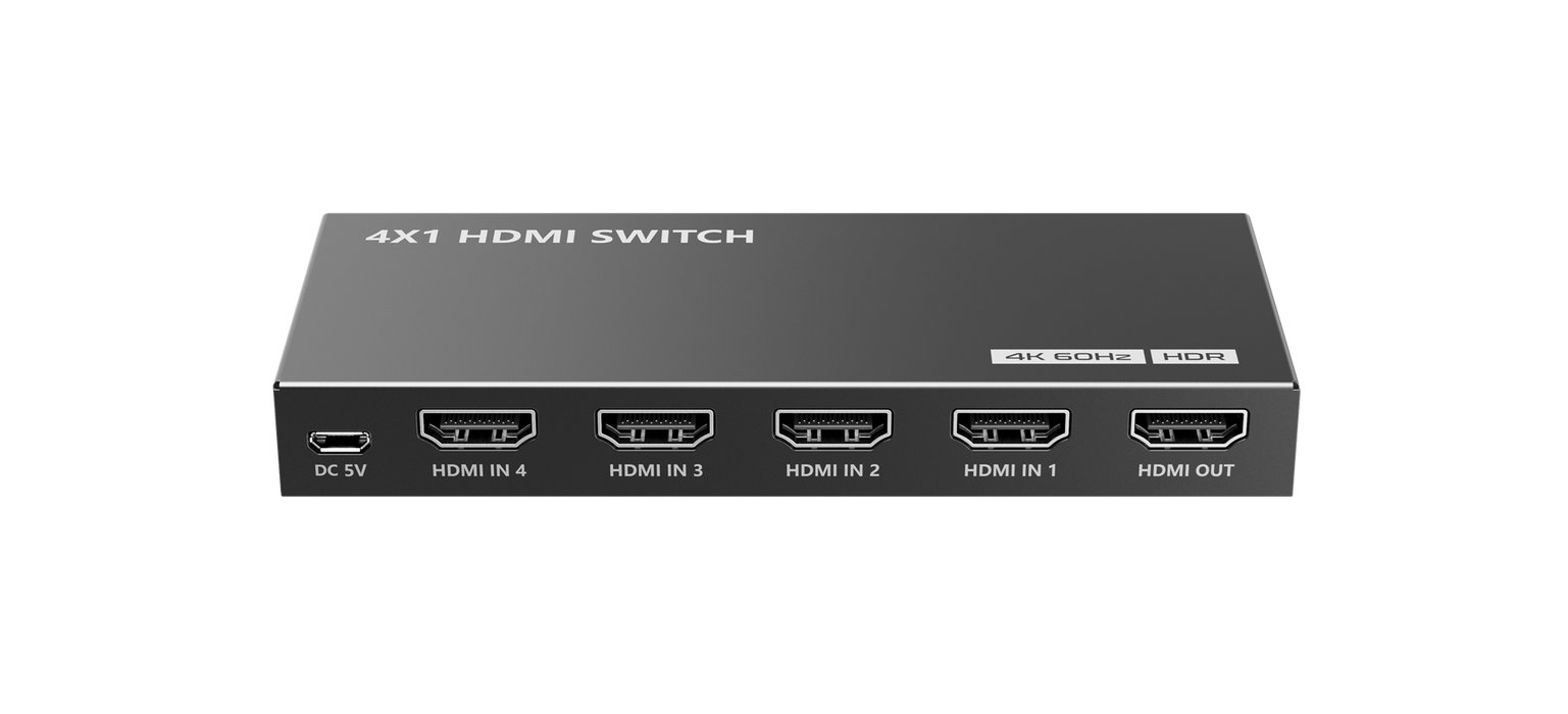 LENKENG 4K 4-In-1-Out HDMI HDR Switch. Support 12 bit full HD video, 3D video an