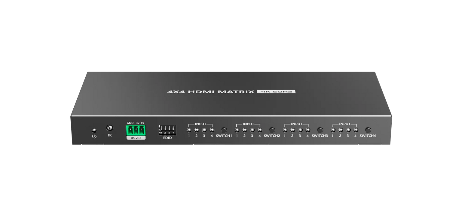LENKENG 4K 4x4 Matrix Switch. 4x HDMI 2.0 inputs and outputs. to 18Gbps. IR remo - LX2001 - Homewares, Outdoor, Phone Accessories, Cases, Speakers, Headphones + More -