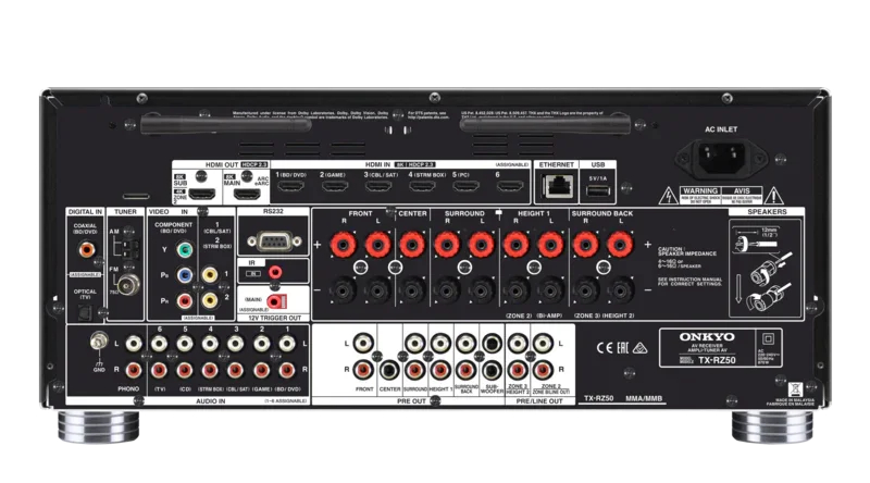 ONKYO 9.2 CH Home theatre receiver. 3 zones; 2 zone HDMI. Main HDMI 8K. - LX2001 - Homewares, Outdoor, Phone Accessories, Cases, Speakers, Headphones + More -