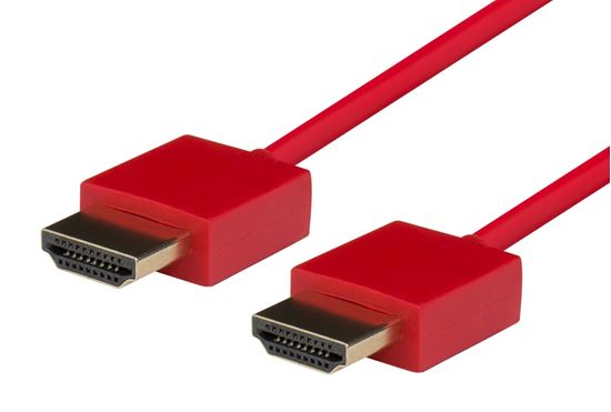 DYNAMIX 1M HDMI RED Nano High Speed With Ethernet Cable 4K2K@60Hz