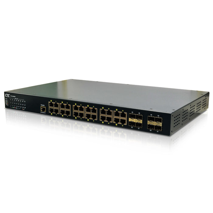 CTC UNION 24 Port Gigabit Industrial Central Managed Switch. 24x10/100/1000Base-