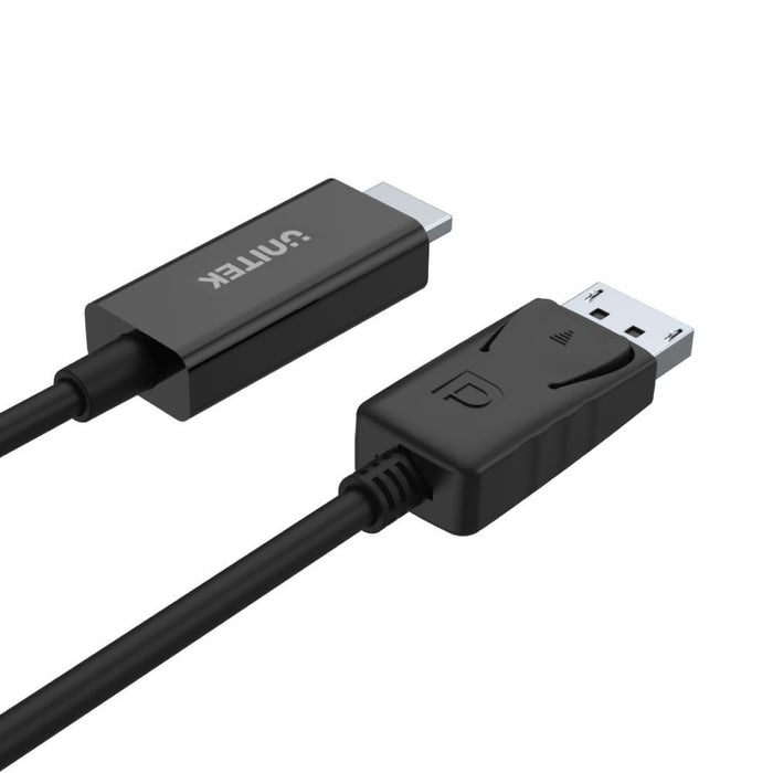 UNITEK 1.8m DisplayPort to HDMI Cable. Supports FHD up to 1920x1200 PC & HDTV up