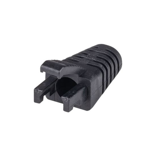 DYNAMIX BLACK RJ45 Strain Relief Boot - Slimline with Clip Protector (6.0 mm Out