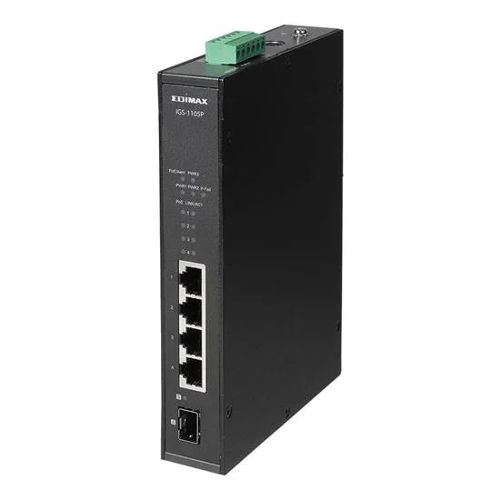 EDIMAX Industrial 5-Port Gigabit PoE+ DIN Rail Switch. 4 x Gigabit Ethernet Port - LX2001 - Homewares, Outdoor, Phone Accessories, Cases, Speakers, Headphones + More -
