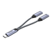 UNITEK 2-in-1 USB-C to USB-C Headset Jack & Charging Connector. Supports up to 1