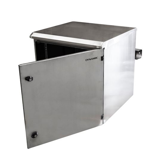 DYNAMIX 12RU Stainless Outdoor Wall Cabinet 611x425x640mm (WxDxH). SUS316 Stainl