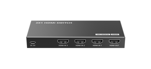 LENKENG 4K 3-In-1-Out HDMI HDR Switch. Support 12 bit full HD video, 3D video an