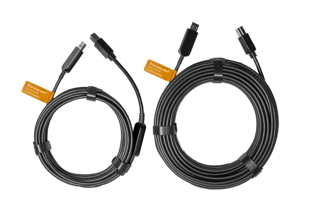 KONFTEL Reach USB 5+15 Active Optical Cables for Instals in Metting Rooms. 2 Cab
