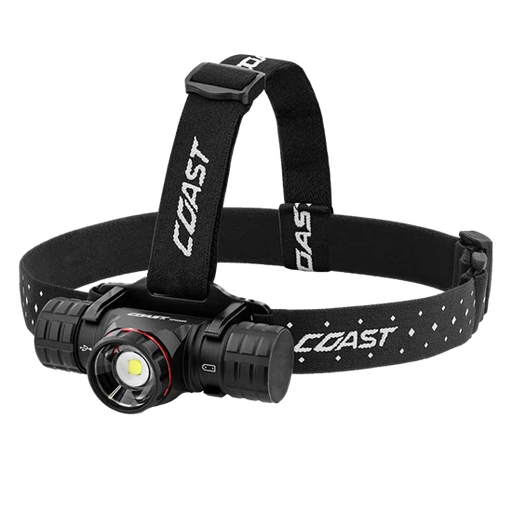COAST LED Headlamp with Dual-Power Rechargeable Battery & 2075 Lumens. IP54 Wate