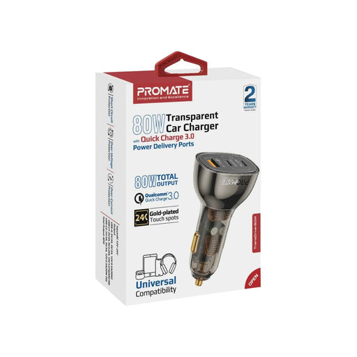 PROMATE 80W Quick Charging In-Car Adapter for Tablets & Smartphones. 30W & 20W P - LX2001 - Homewares, Outdoor, Phone Accessories, Cases, Speakers, Headphones + More -