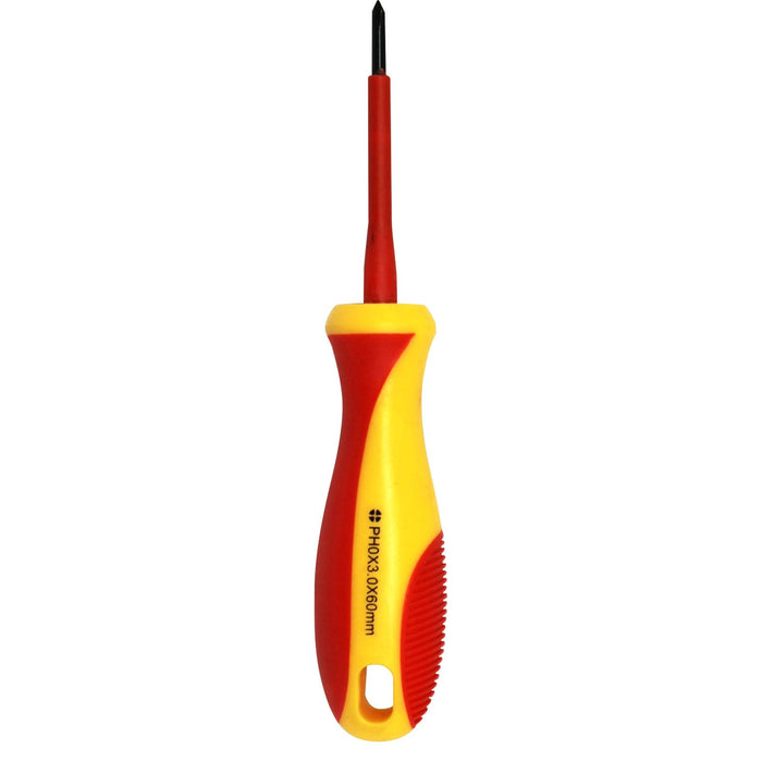 GOLDTOOL 60mm Electrical Insulated VDE Screwdriver. Tested to 1000 Volts AC. (PH