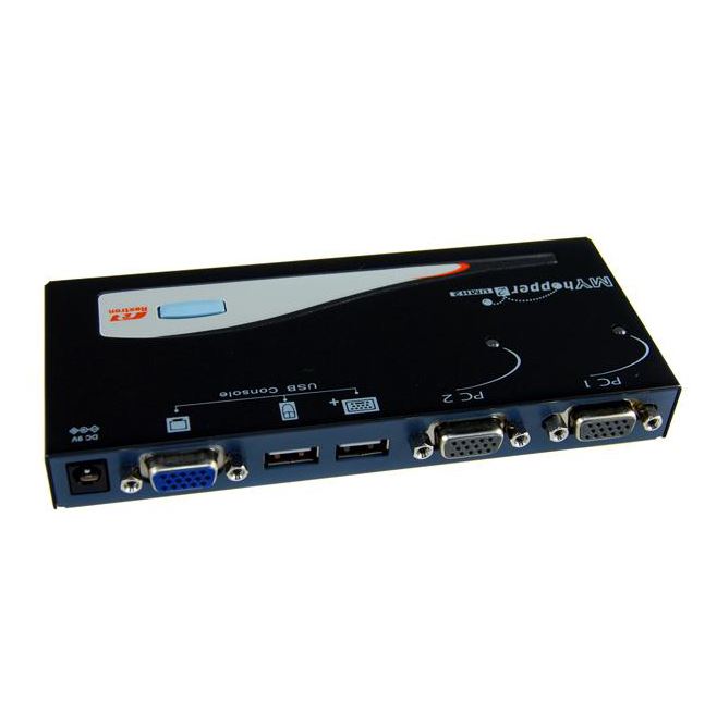 REXTRON 2-Port USB-A KVM Switch. Share 1x USB k/b/USB Mouse/Video with 2x PCs. U