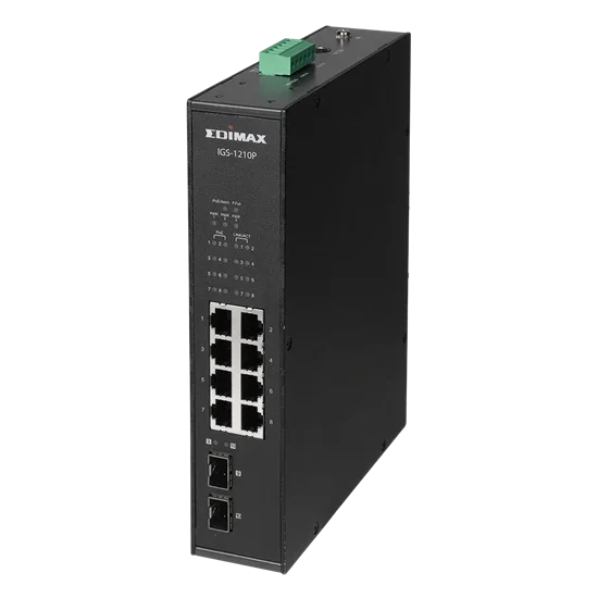 EDIMAX Industrial 10-Port Gigabit PoE+ DIN Rail Switch. 8 x Gigabit Ethernet Por - LX2001 - Homewares, Outdoor, Phone Accessories, Cases, Speakers, Headphones + More -