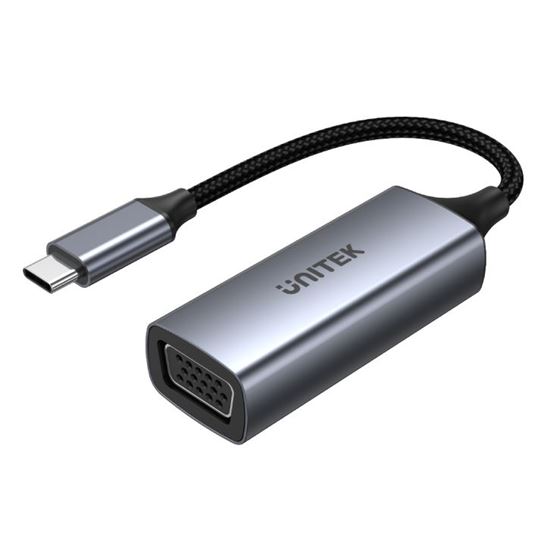 UNITEK Slim USB-C to VGA Converter. Convert USB-C to VGA. Aluminuim Housing with