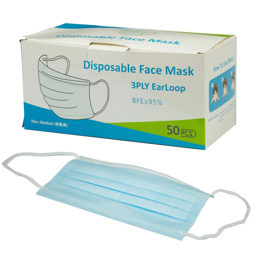 Disposable 3PLY Face Mask - 50pcs Earloop with Adjustable Nose Bridge Non-Medica - LX2001 - Homewares, Outdoor, Phone Accessories, Cases, Speakers, Headphones + More -