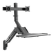 BRATECK 17-27" Wall Mount Dual Monitor Gas Spring Sit-Stand Workstation. Folding