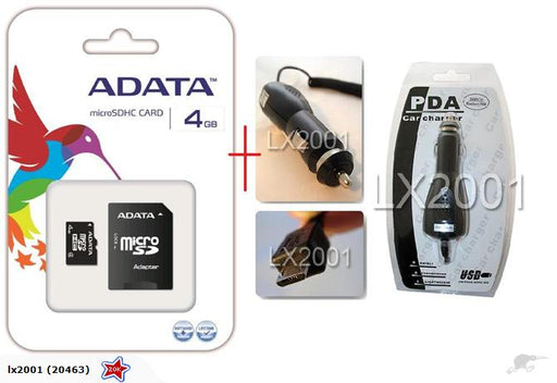 Mobile Phone Car Charger + 4GB Micro SD