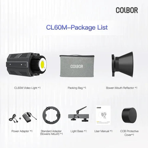 Colbor Cl60M Daylight Cob Led Video Light - LX2001 - Homewares, Outdoor, Phone Accessories, Cases, Speakers, Headphones + More -