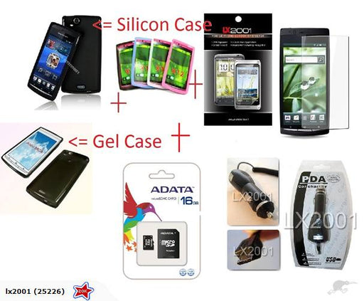 Sony ericsson Arc Case Car Charger SP 16GB SD Card