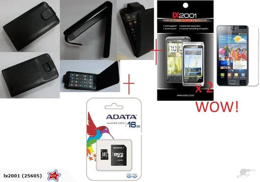 Samsung i9100 S2 leather Case SP x2 16GB Card - LX2001 - Homewares, Outdoor, Phone Accessories, Cases, Speakers, Headphones + More -