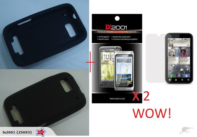 Motorola Defy Case Cover Skin + Screen Protector