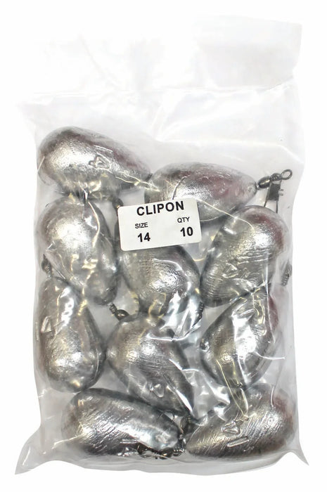 Clipon Sinker Bulk Pack 14oz (10 per pack) - LX2001 - Homewares, Outdoor, Phone Accessories, Cases, Speakers, Headphones + More -