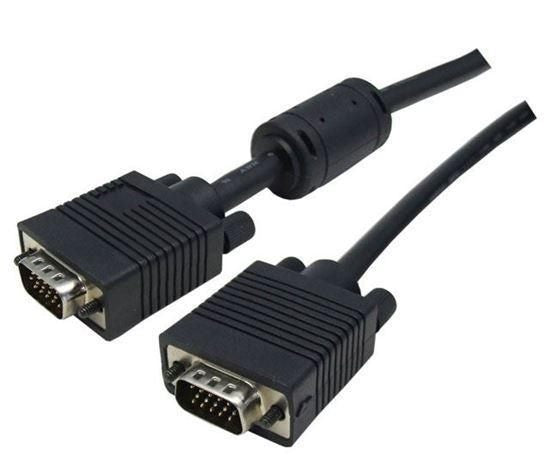 DYNAMIX 5m VESA DDC1 & DDC2 VGA Male/Male Cable - Moulded Black