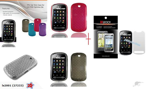 LG P350 Optimus Me Case + Screen Protector