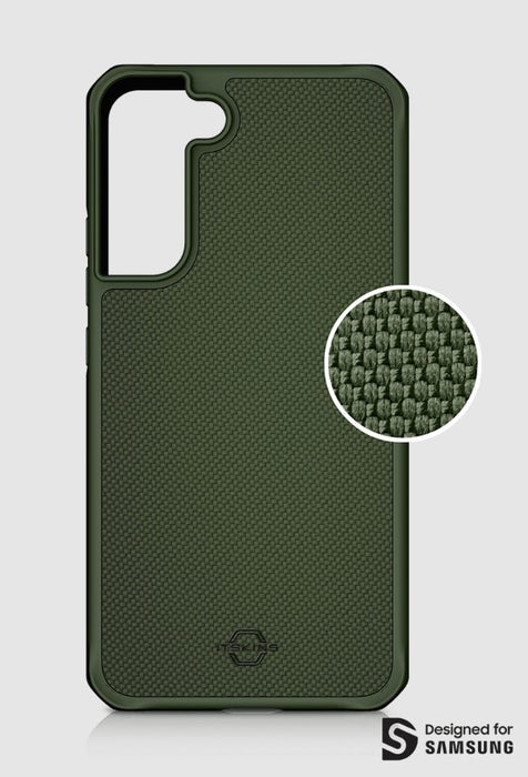 ITSKINS Samsung S22 Case Mag Ballistic Olive Green