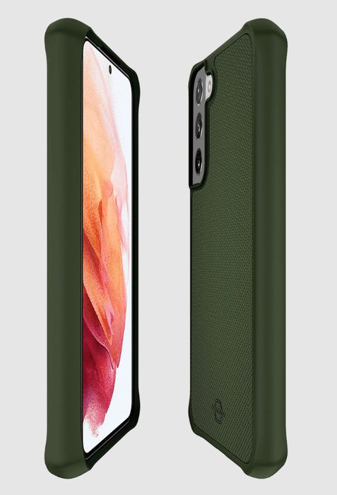 ITSKINS Samsung S22 Case Mag Ballistic Olive Green