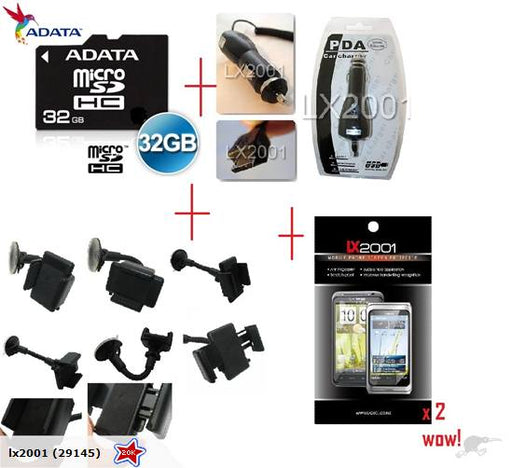 32GB MICRO SD CARD Car Charger Holder SPs