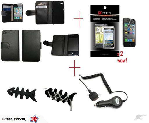 Iphone 4 4S Case Screen Protector Car Charger