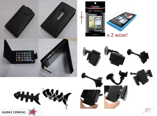 Nokia N9 Leather Case + Car Kit Holder - LX2001 - Homewares, Outdoor, Phone Accessories, Cases, Speakers, Headphones + More -