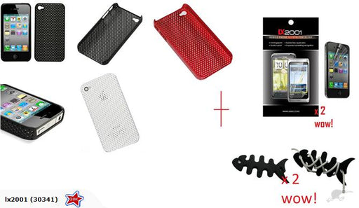 Iphone 4 4S Mesh Case + Screen Protector