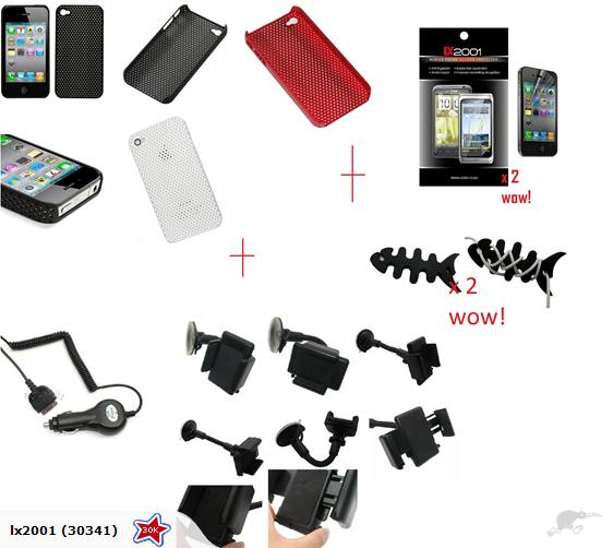 Iphone 4 4S Case Car Kit Holder Charger
