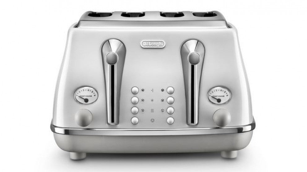 DeLonghi Icona Capitals White 4 Slice Toaster