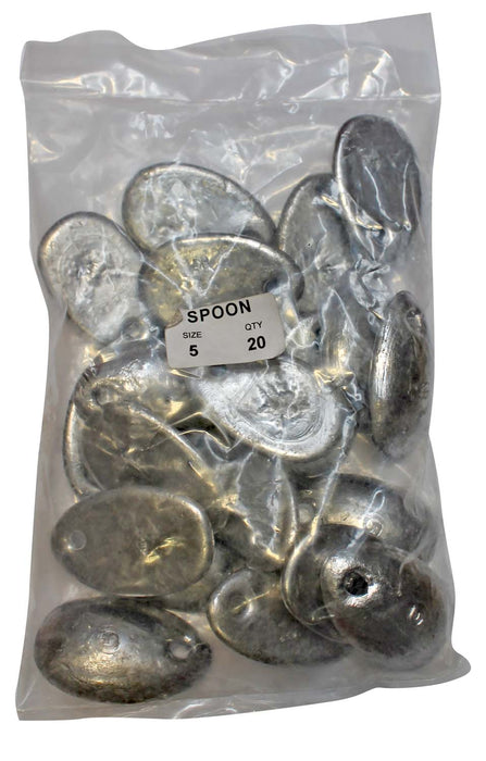 Spoon Sinker Bulk Pack 5oz (20 per pack)