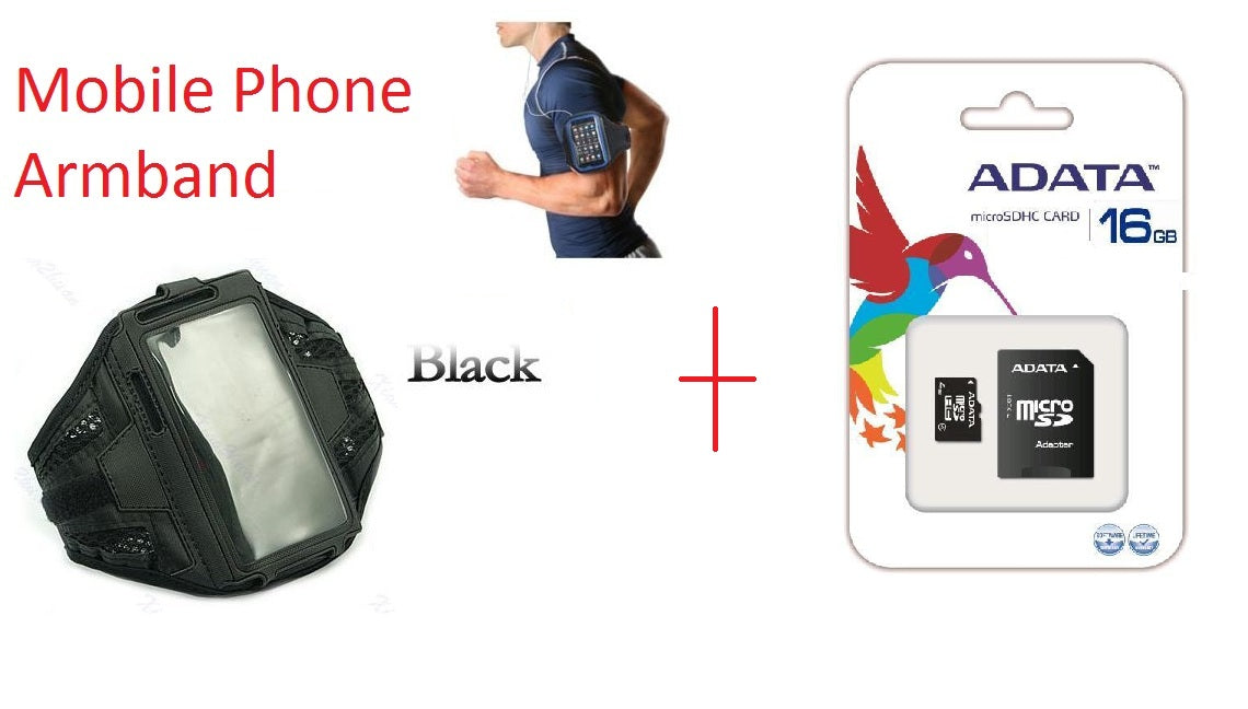 HTC Samsung Sports Armband Case + 16GB MicroSD