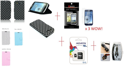 Samsung Galaxy S3 Dot Case 16GB MicroSD Charger