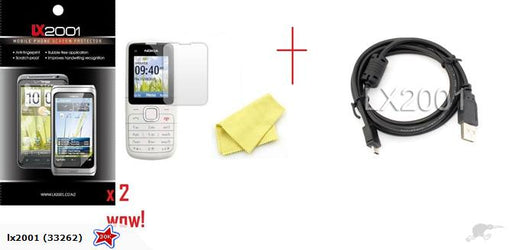 Nokia C1-01 Screen Protector + USB PC Cable