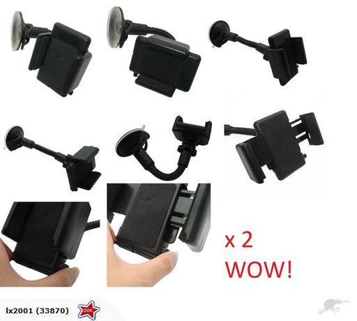 2 X Universal PDA Mobile GPS Car Mount Holder Kit