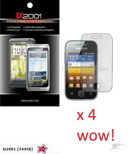 4 x Samsung Galaxy Y s5360 Screen Protector