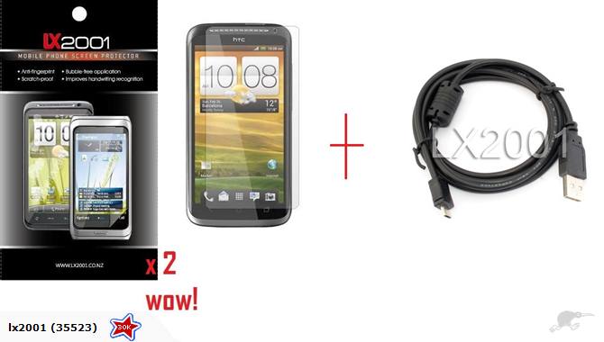 HTC ONE X Screen Protector + USB PC Cable