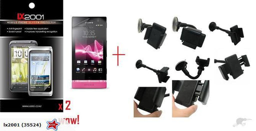 Sony Xperia U Screen Protector + Car Kit Holder - LX2001 - Homewares, Outdoor, Phone Accessories, Cases, Speakers, Headphones + More -