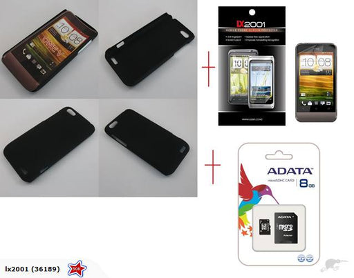 HTC ONE V Rubber Case 8GB Micro SD Card