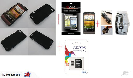 HTC ONE V Rubber Case SP 4GB Micro SD Card Charger