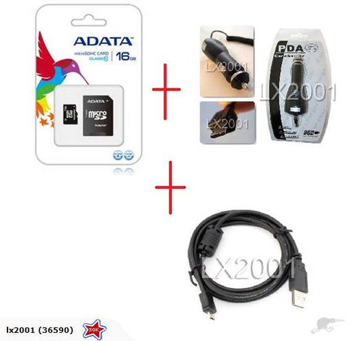 Adata 16GB Micro Class 10 Car Charger + USB Cable