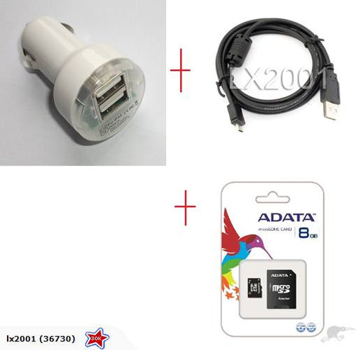 Mobile Phone 8GB Car Charger USB PC Cable