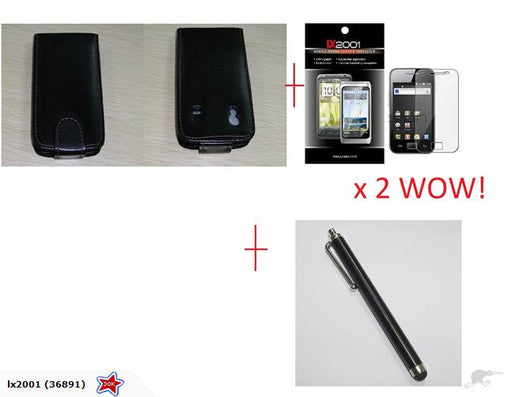 Samsung Galaxy Ace Leather Case + Stylus + SP