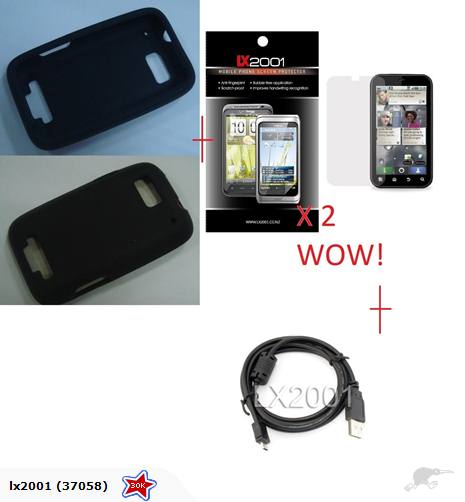 Motorola Defy Case + SP + USB Cable